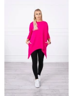 Mikina s potiskem kola fuchsiová