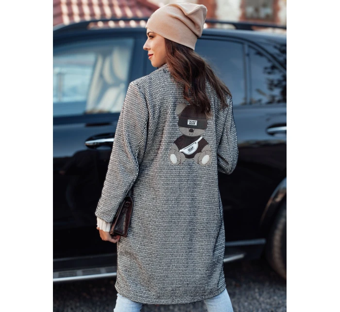 Dámský oversize kabát černý Dstreet model 21981946 - FashionStreet Dámský oversize kabát černý Dstreet model 21981946 - FashionStreet