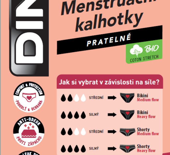 Menstruační kalhotky DIM MENSTRUAL SLIP - DIM - černá
