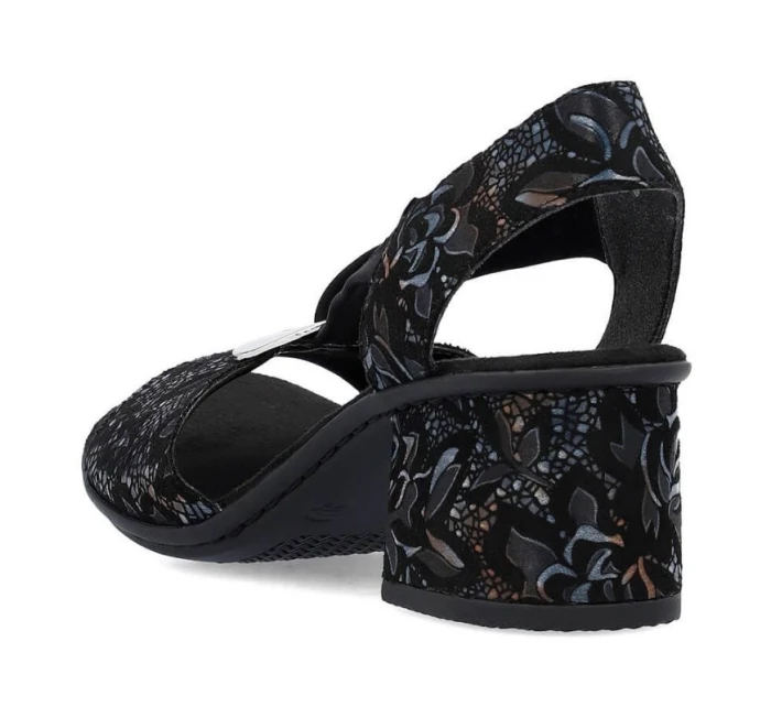 Pohodlné černé sandály Rieker W RKR679