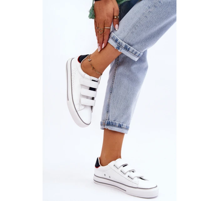 Žené tenisky na suchý zip Big Star LL274A207 Bíle Žené tenisky na suchý zip Big Star LL274A207 Bíle