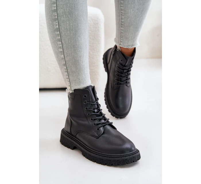 Zateplené botky workery dámské model 21671558 černé - Big Star Shoes Zateplené botky workery dámské model 21671558 černé - Big Star Shoes