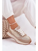 Dámské Sportovní Boty S Síťovinou Na Platformě Khaki Poova Dámské Sportovní Boty S Síťovinou Na Platformě Khaki Poova