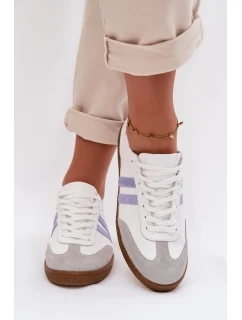 Zazoo N1068 Kožené Nízké Dámské Tenisky Bílomodré