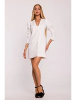 M881 Žakárové blejzrové šaty - krémové M881 Žakárové blejzrové šaty - krémové