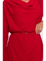 model 21470790 Šaty s výstřihem červené - STYLOVE