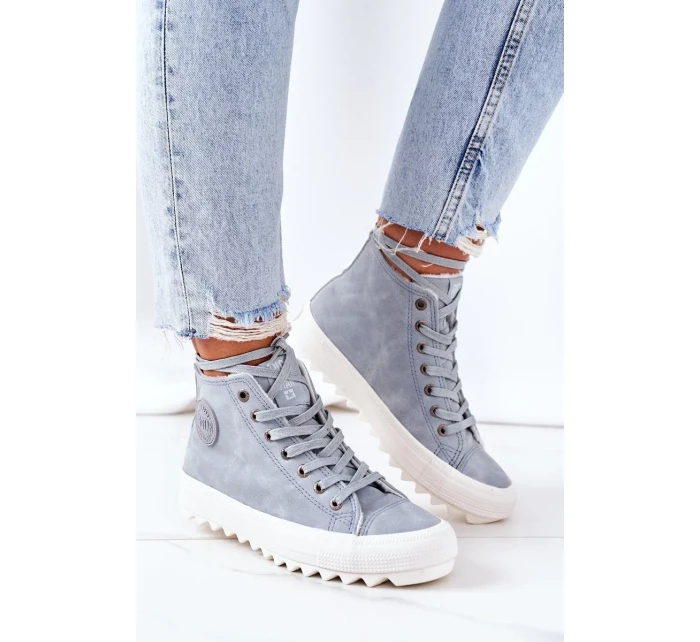 Dámské zateplené tenisky Big Star – světle modré