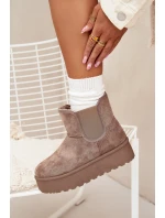 Dámské sněhule s elastickou vsadkou Kiora – khaki Dámské sněhule s elastickou vsadkou Kiora – khaki