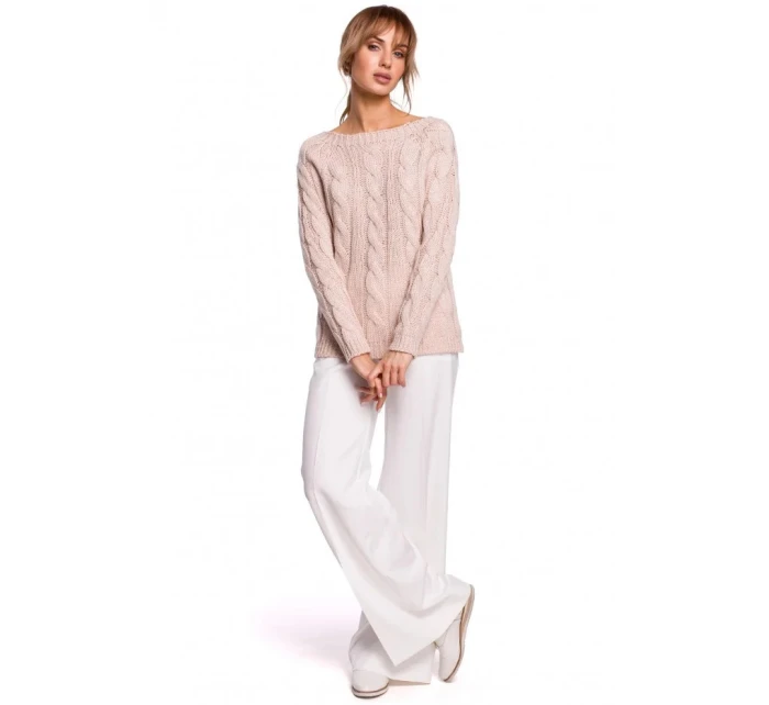 Svetr s výstřihem Bateau M511 šedý - Moe