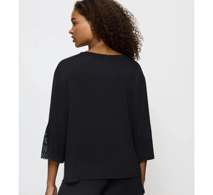 Dámský pyžamový top Aura Spotlight Top - BLACK - černý 0004 - TRIUMPH