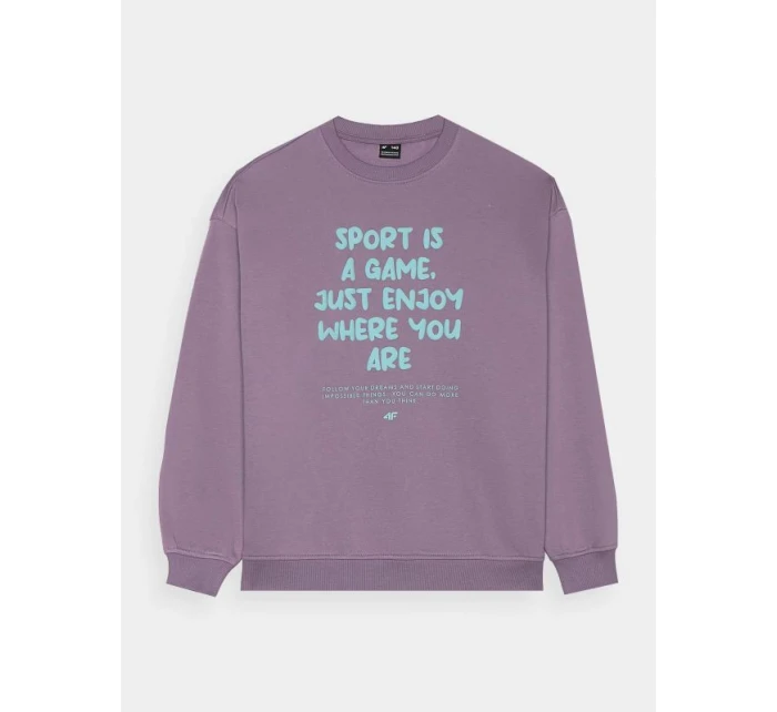 Dívčí mikina bez kapuce 4F Junior 4FJWAW24TSWSF1214-51S