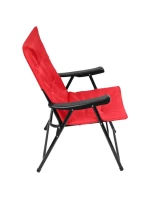 SKLÁDACÍ ZAHRADNÍ ŽIDLE 59X66X45/90CM S POLŠTÁŘEM ČERVENÁ