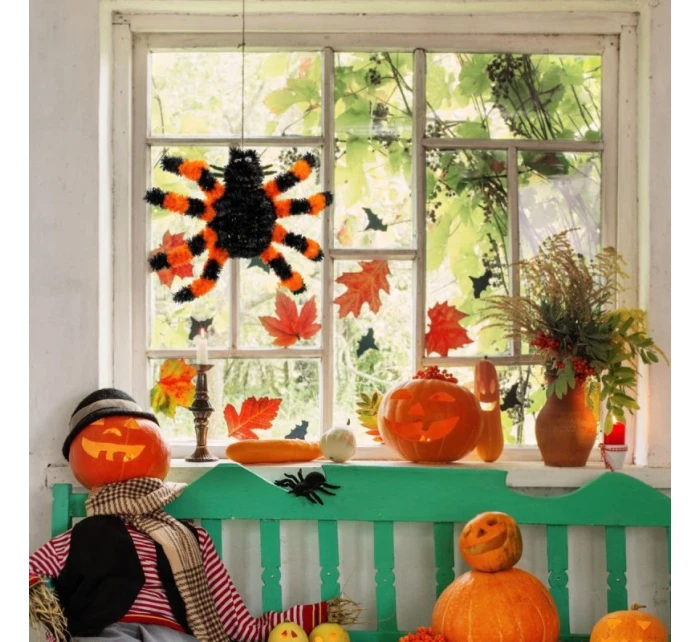 DEKORATIVNÍ FIGURKA HALLOWEENSKÝ PAVOUK ORANŽOVÝ DEKORATIVNÍ FIGURKA HALLOWEENSKÝ PAVOUK ORANŽOVÝ