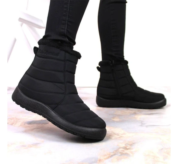 Nepromokavé sněhové boty na zip NEWS W EVE181A černé