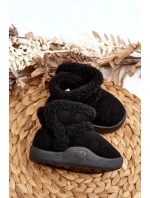 Dětské sněhule na suchý zip černé Unitia Dětské sněhule na suchý zip černé Unitia