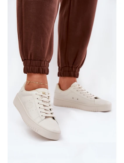 Nízké Dámské Tenisky Z Eko Kůže Big Star model 21686472 Béžové - Big Star Shoes