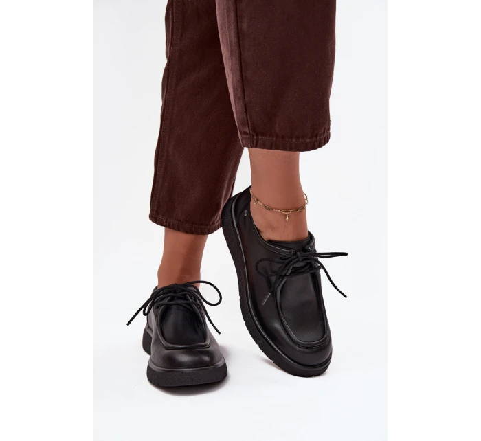 Kožené dámské polobotky Maciejka K7189-01 Černé