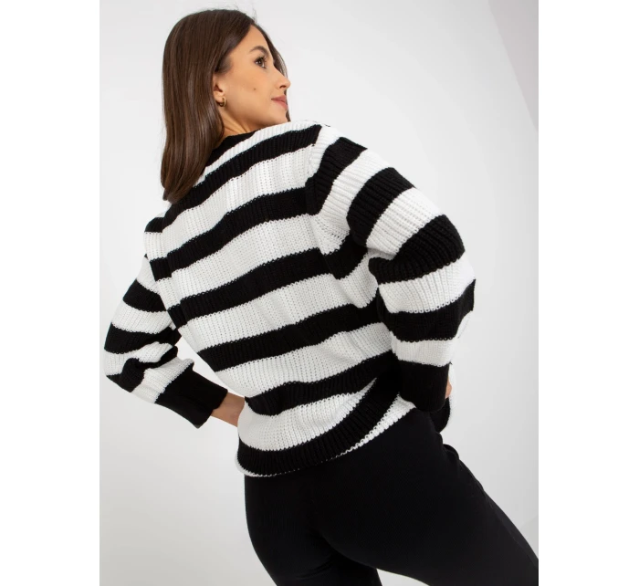 Dámský svetr LC SW 8030 bílý a černý