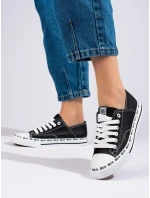 Trendy tenisky černé dámské bez podpatku Trendy tenisky černé dámské bez podpatku