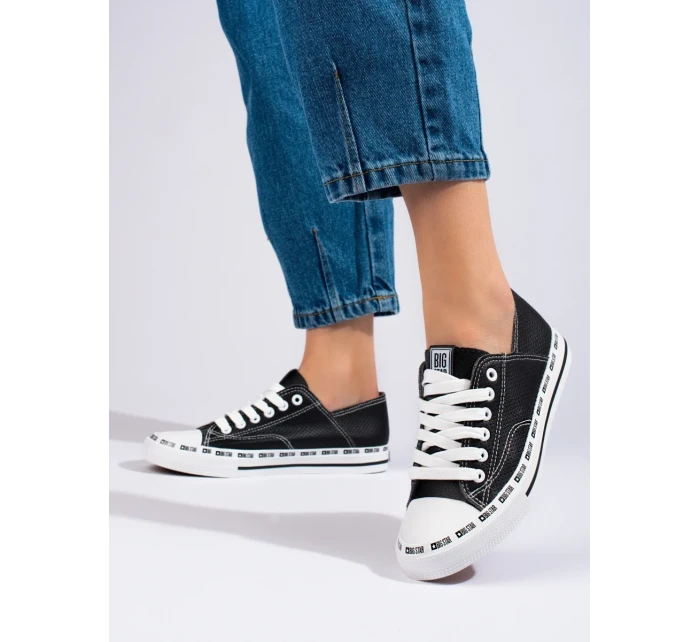 Trendy tenisky černé dámské bez podpatku Trendy tenisky černé dámské bez podpatku