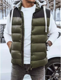 Pánská vesta s kapucí zelená FashionStreet TX3935z