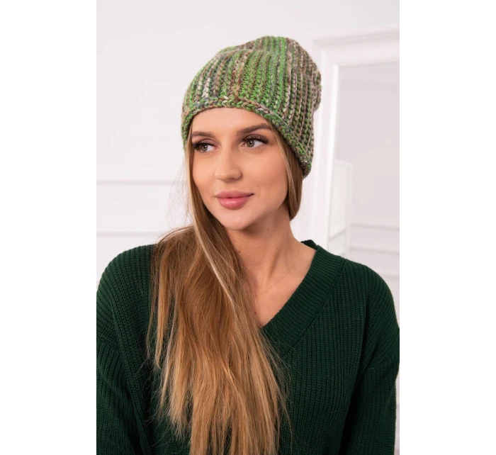 Fleecová čepice Zoja K306 zelená+béžová Fleecová čepice Zoja K306 zelená+béžová