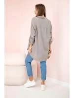 Bavlněná mušelínová košile oversize model 21908591 - K-Fashion