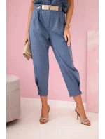 Set vesta + kalhoty džínový melír