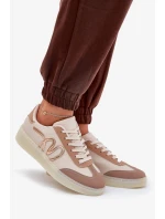 Nízké Dámské Sportovní Boty Z Eko Kůže Béžové Iladira Nízké Dámské Sportovní Boty Z Eko Kůže Béžové Iladira