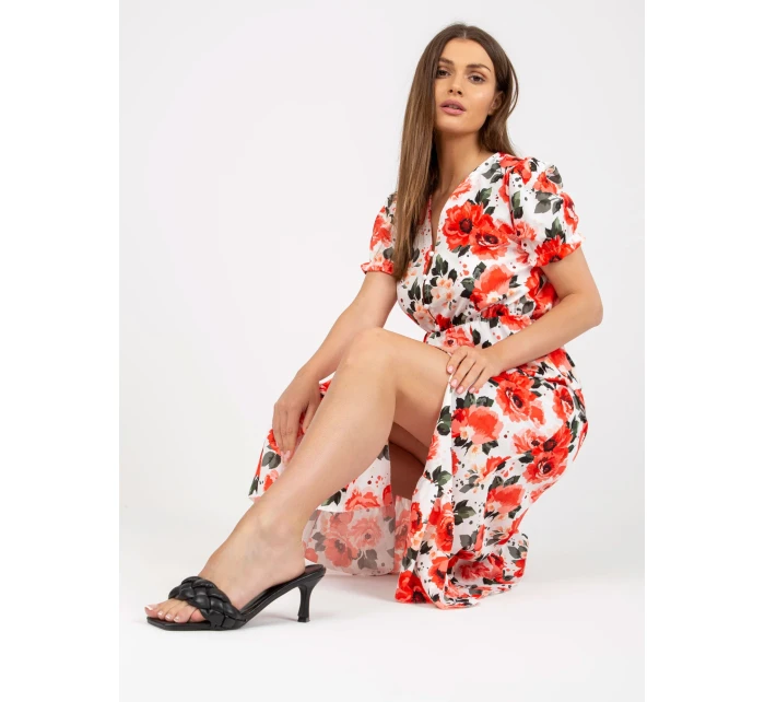 Šaty DHJ SK 7006 5.77 bílá a červená