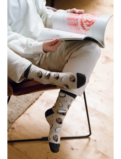 Ponožky model 17697943 Melange Light Beige - Steven Ponožky model 17697943 Melange Light Beige - Steven