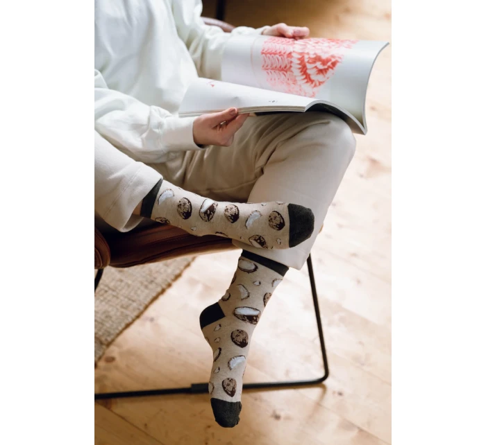 Ponožky model 17697943 Melange Light Beige - Steven Ponožky model 17697943 Melange Light Beige - Steven