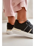 Módní Dámské Tenisky Na Platformě Z Eko Kůže Černé Nevisase Módní Dámské Tenisky Na Platformě Z Eko Kůže Černé Nevisase