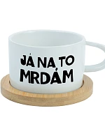 JÁ NA TO MRDÁM - bílý hrníček makronka 200 ml