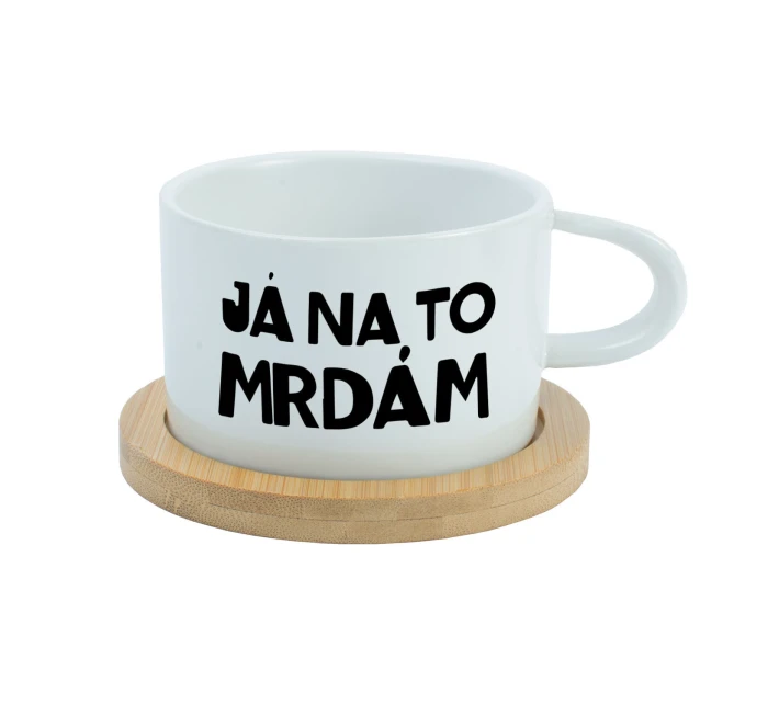 JÁ NA TO MRDÁM - bílý hrníček makronka 200 ml