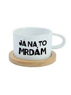 JÁ NA TO MRDÁM - bílý hrníček makronka 200 ml