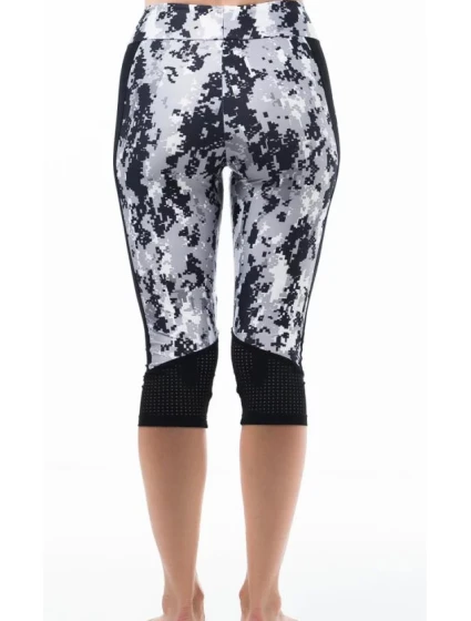 Dámské krátké černobílé sportovní legíny - model 17143863