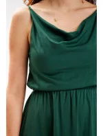Dámské šaty A579 Tmavě zelená - Awama