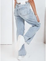 Dámské džíny s širokým žebrováním modré FashionStreet UY2794 Dámské džíny s širokým žebrováním modré FashionStreet UY2794