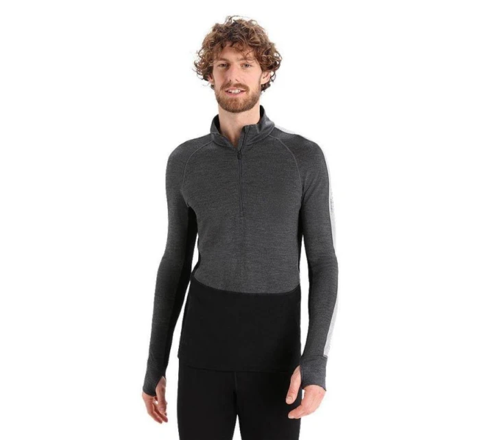 Icebreaker pánské termotriko M Zoneknit 260 LS Half Jet H/BLK grey (IB0A56HF585) Icebreaker pánské termotriko M Zoneknit 260 LS Half Jet H/BLK grey (IB0A56HF585)