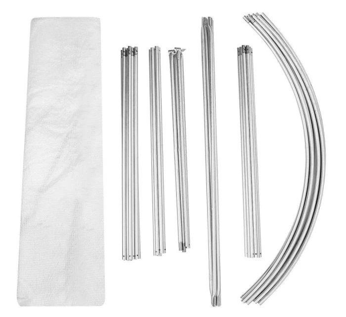 SKLENÍK ZAHRADNÍ TUNEL 200X300X200CM PE KONSTRUKCE BÍLÁ OCEL