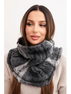 Komin dámský vlněný šátek zimní grafitový model 21860888 - K-Fashion