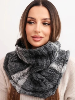 Komin dámský vlněný šátek zimní grafitový model 21860888 - K-Fashion