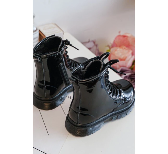 Dětské Boty Lakovane Se Zipem Černá Tibbie Dětské Boty Lakovane Se Zipem Černá Tibbie