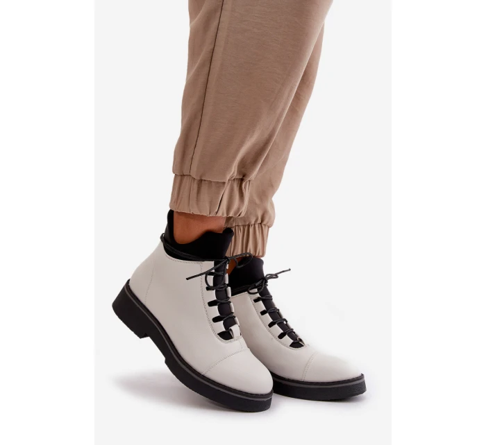 Nízké dámské boty z ekologické kůže béžové Erisabelle Nízké dámské boty z ekologické kůže béžové Erisabelle