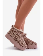 Dámské Sněhule S Leopardím Vzorem Na Platformě Zateplené Kožíškem Hnědé Xamella Dámské Sněhule S Leopardím Vzorem Na Platformě Zateplené Kožíškem Hnědé Xamella