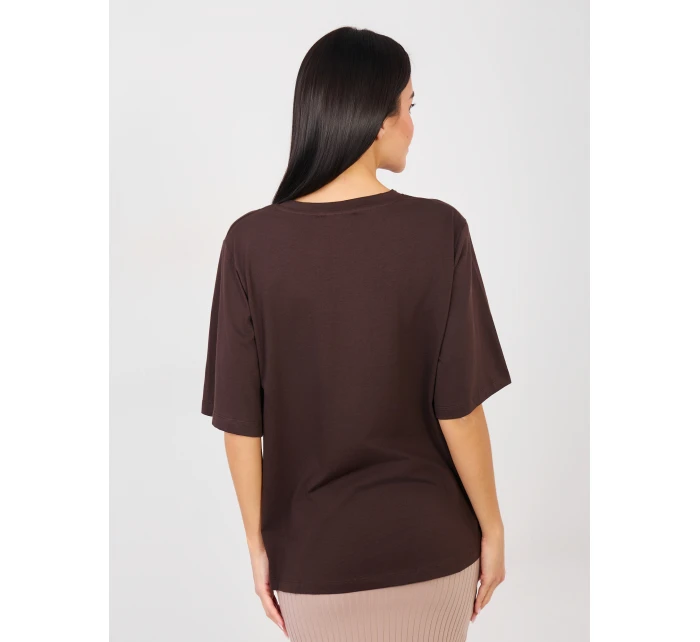 Tričko RV TS A1089.87 tmavě hnědé