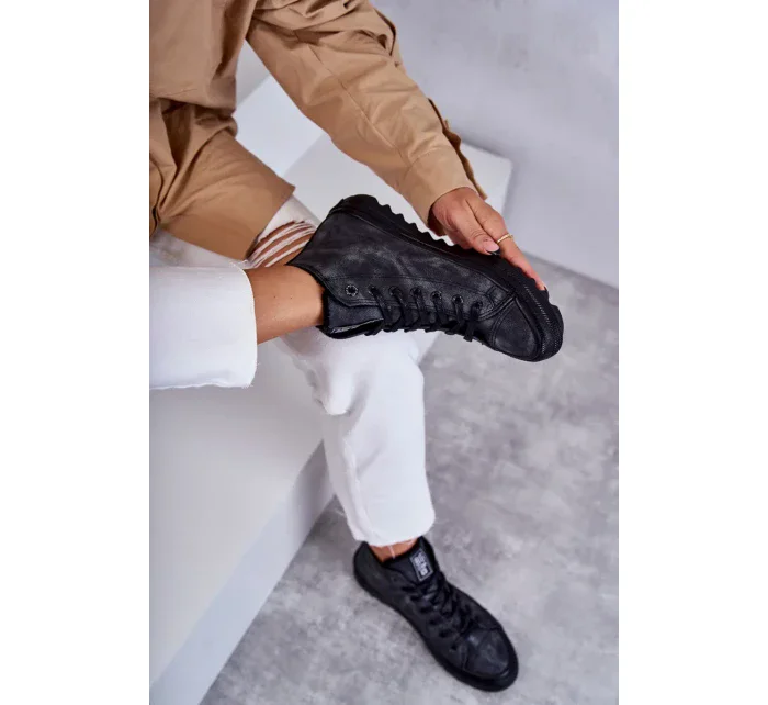 Dámské Tenisky Big Star Vysoké Zateplené Černé GG274069 Dámské Tenisky Big Star Vysoké Zateplené Černé GG274069