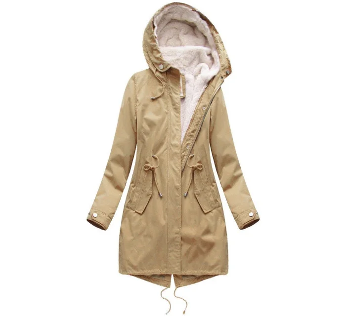 ZIMOWA DAMSKA PARKA Z I KAPTUREM BEŻOWA model 21242072 - Libland