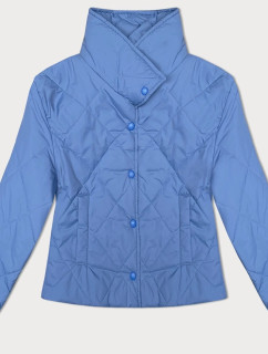 Světle modrá dámská prošívaná bunda se stojáčkem (20067)